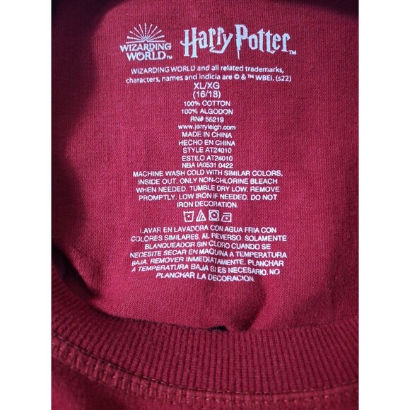 Wizarding World Harry Potter Spirit Jersey Shirt XL Hogwarts Gryffindor Disney - Picture 5 of 7